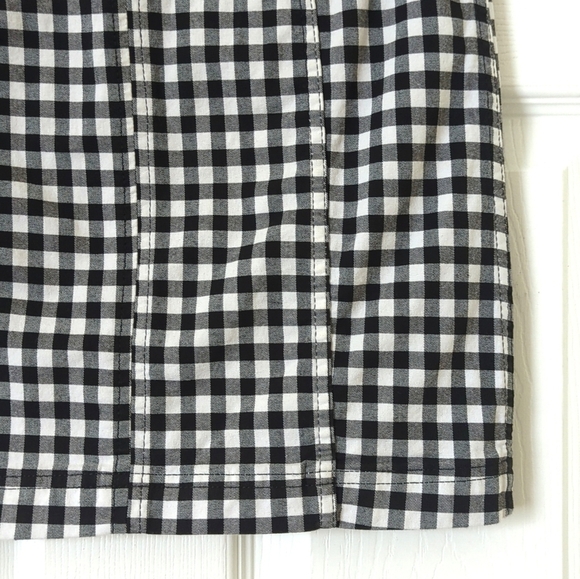 Free People Modern Femme Novelty Gingham High Waisted Bodycon Mini Skirt Black 6 - Picture 3 of 9